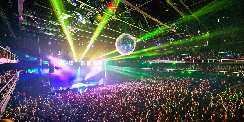 An interior image of Mission Ballroom during a concert.