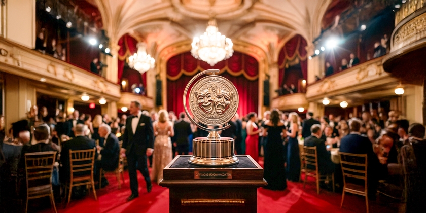 Tony Awards trophy at Radio City Music Hall.