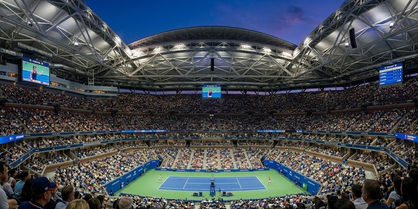 A panoramic view of Arthur Ashe Stadium.