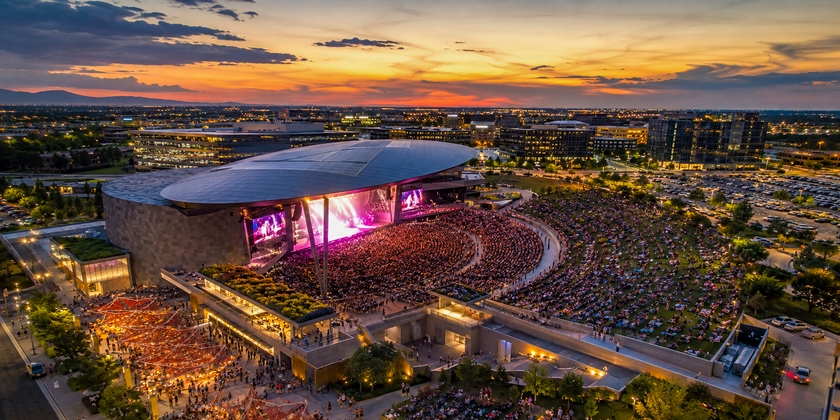 Panoramic view of Acrisure Amphitheater in Grand Rapids, Michigan