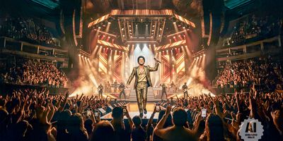 Bruno Mars on stage.