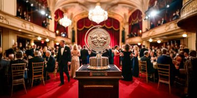 Tony Awards trophy at Radio City Music Hall.